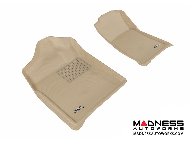 Chevrolet/ GMC Silverado/ Sierra Regular Cab Floor Mats (Set of 2) Front Tan by 3D MAXpider